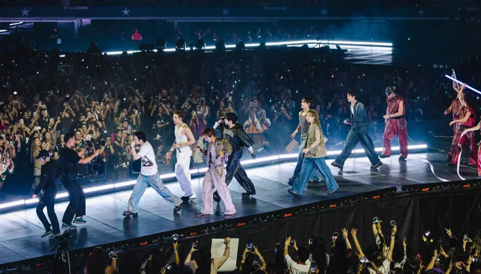 BTS bei einem Konzert der laufenden Arirang-Welttournee