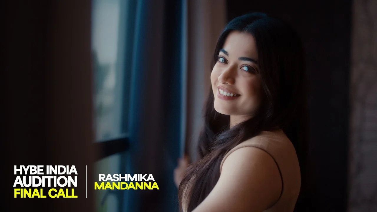 Rashmika Mandanna in der Kampagne zur Girlgroup-Suche von HYBE India
