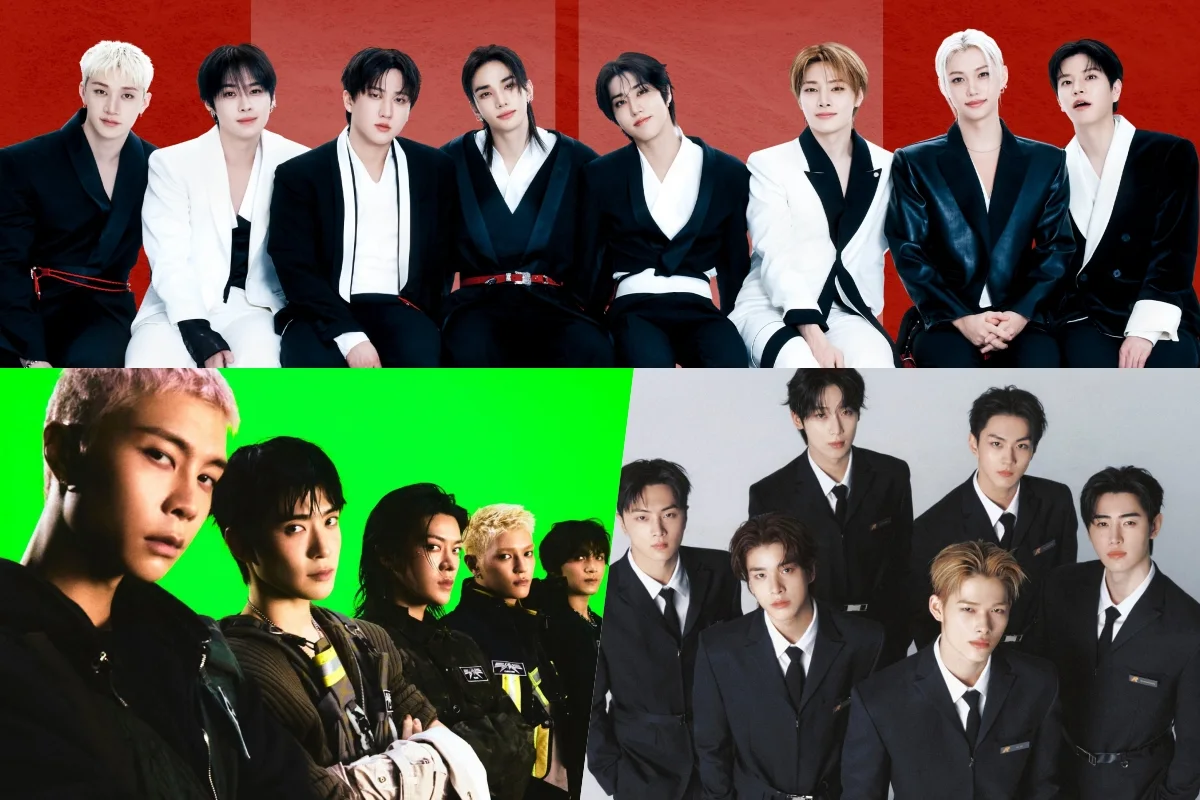 Stray Kids, NCT 127 und ENHYPEN auf Pressebildern zur Billboard-Auswertung