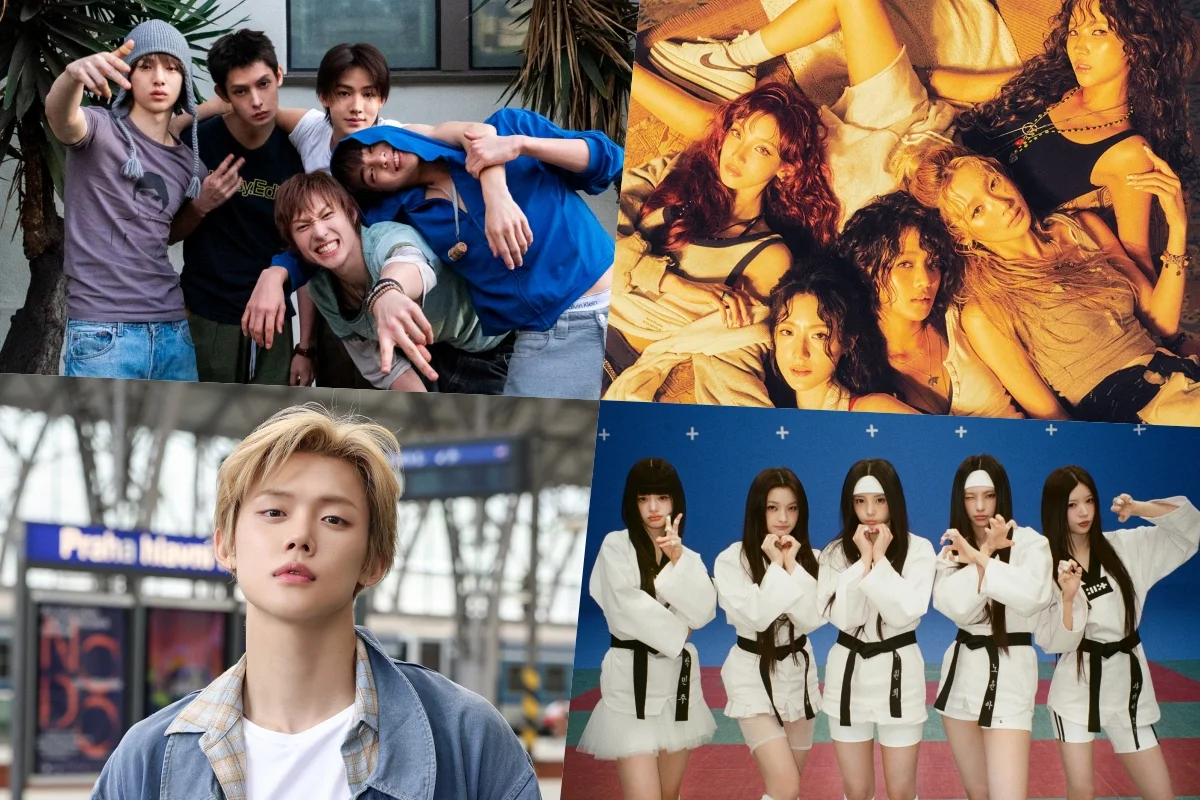 CORTIS, i-dle, Yeonjun und ILLIT auf dem Motiv zu den Circle-Zertifizierungen