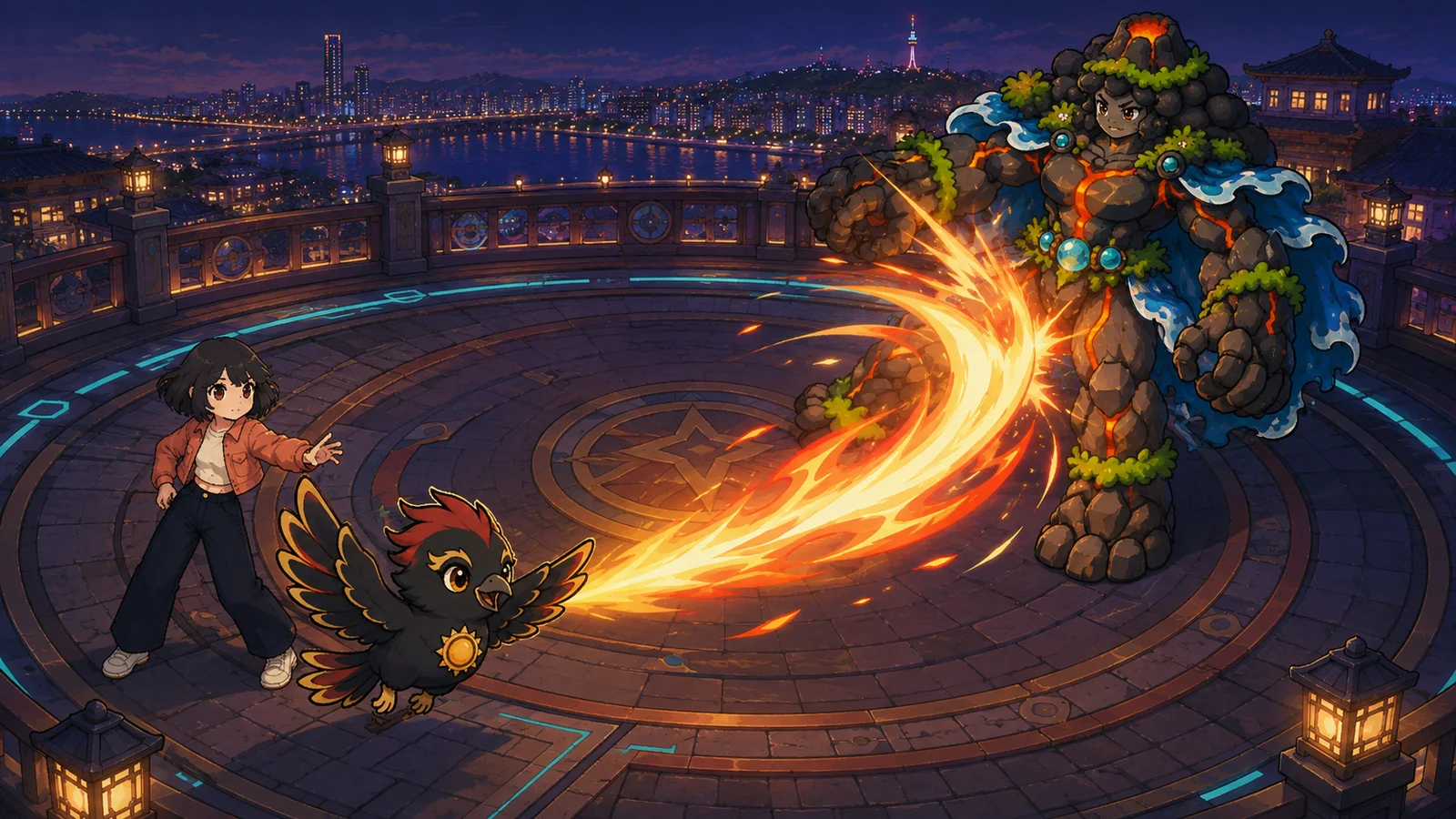 Jinjja World – Arena & Abenteuer, filmische Spielillustration